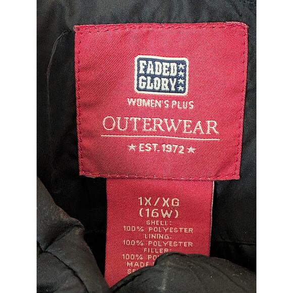 Faded Glory outerwear vest size 1x - Picture 1 of 5
